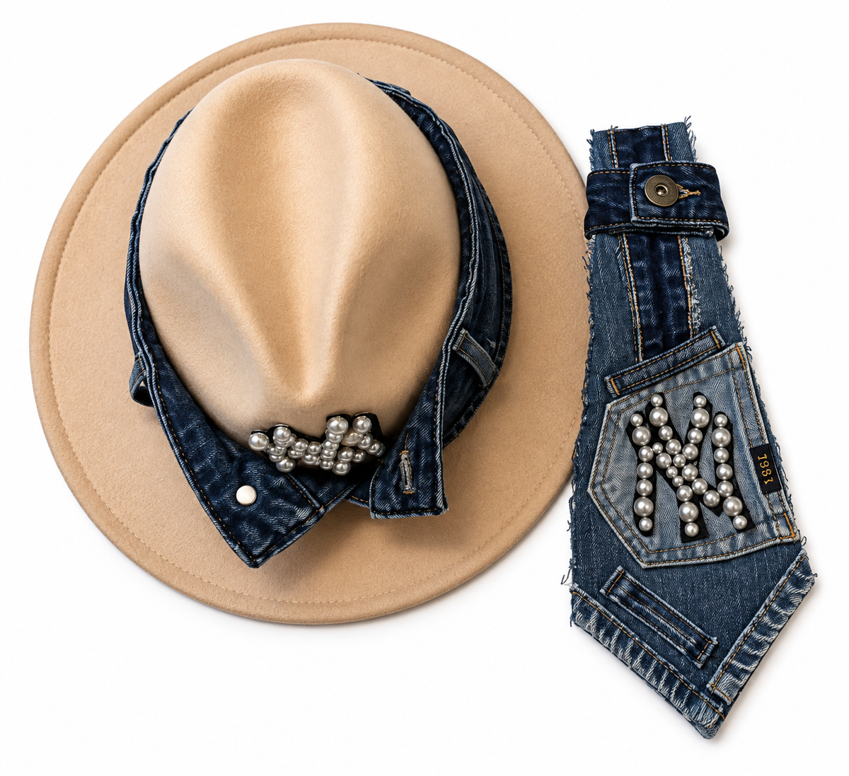 NY Bling Tye + Hat Set