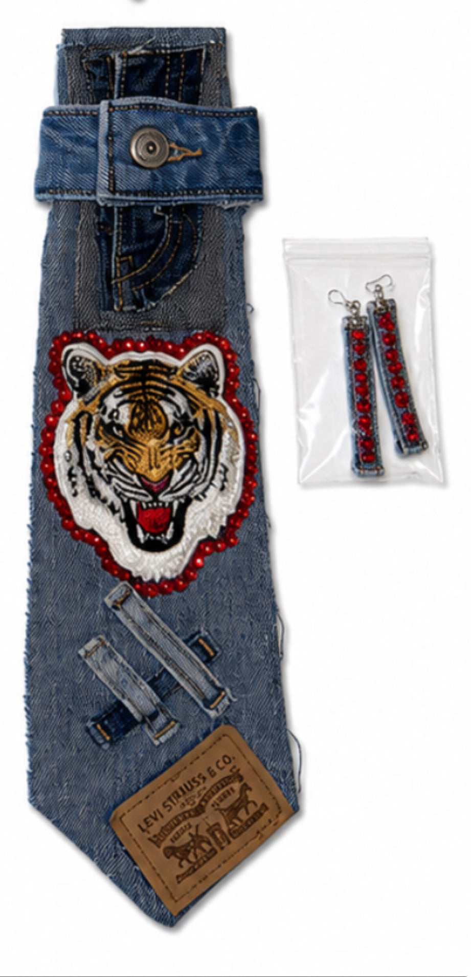Tiger Earrings Tye Set