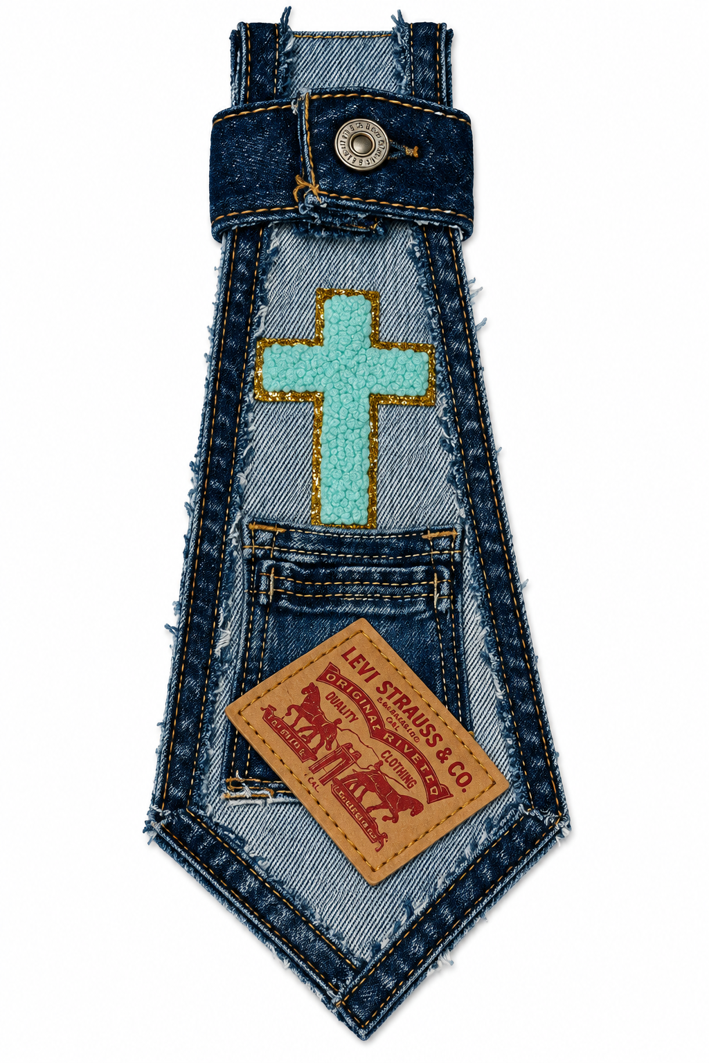 Teal Cross Tye