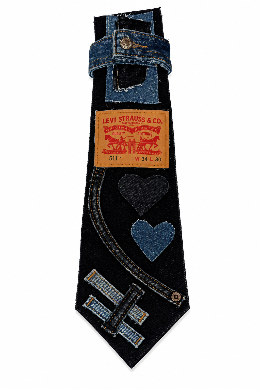 Double Heart Levi’s Tye