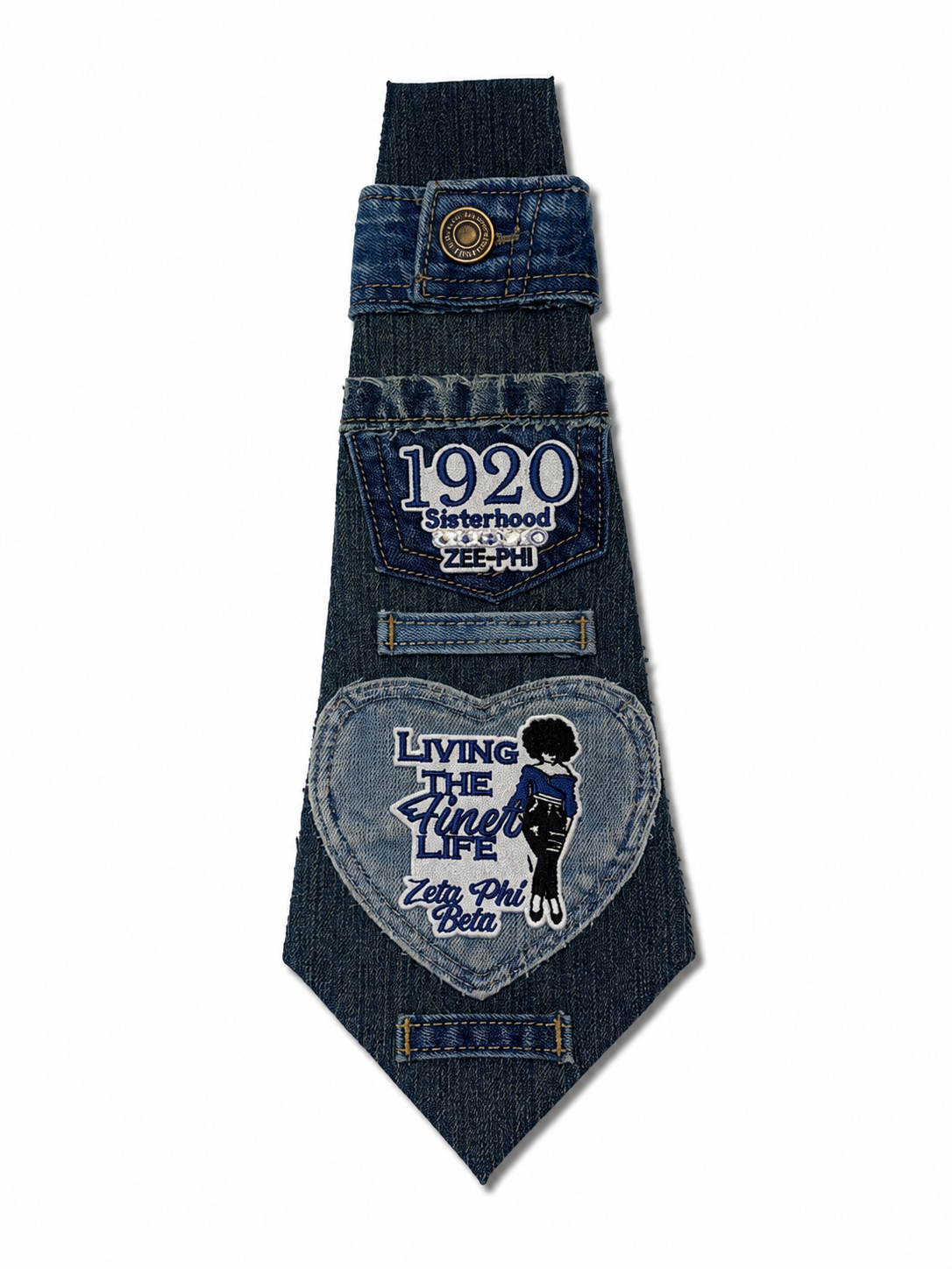 Zeta Phi Beta Heart Tye